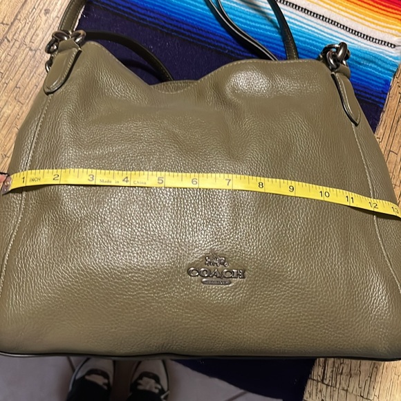 Coach Edie Leather Army Green Shoulder BAG - Picture 10 of 10